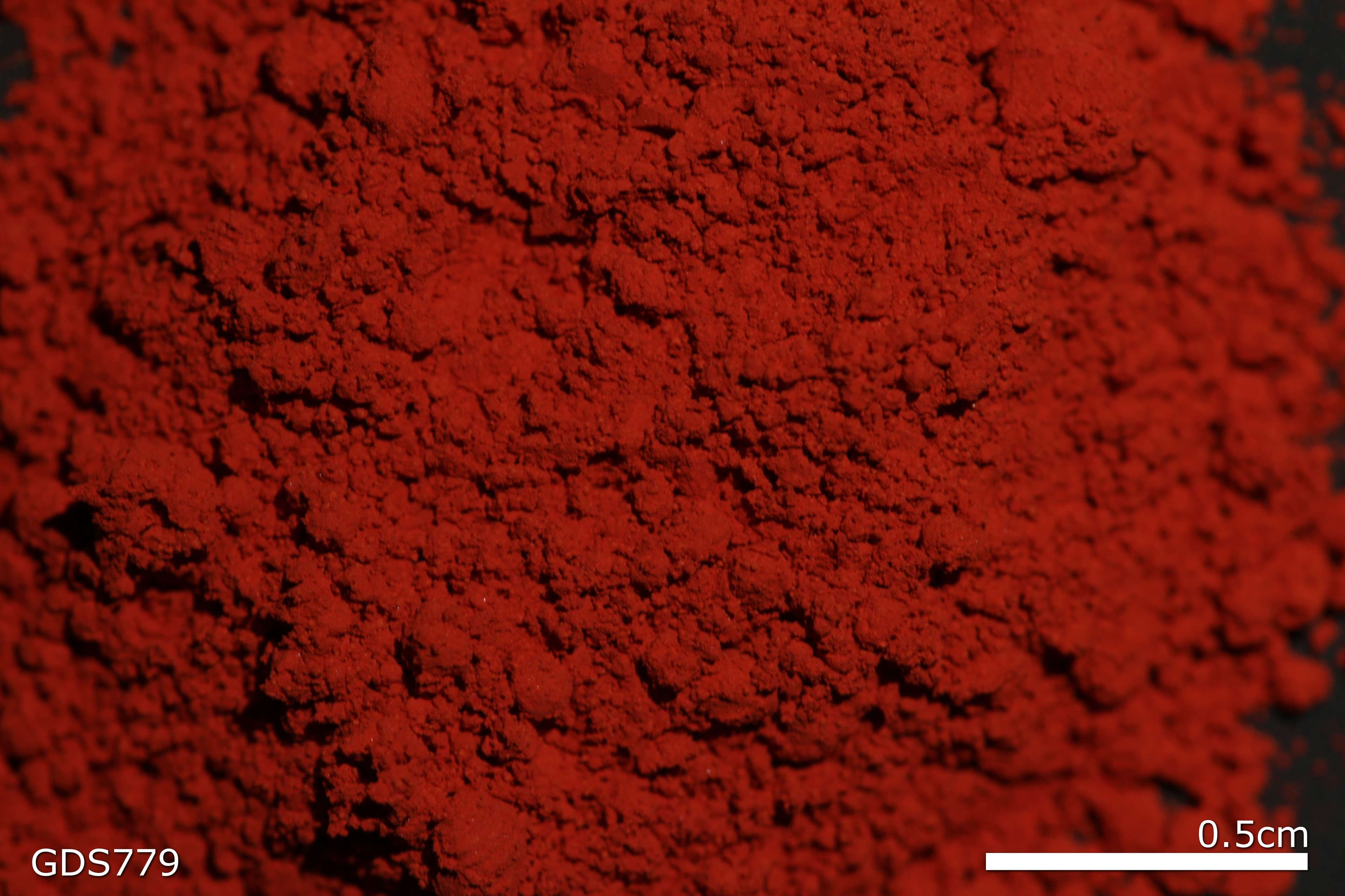 Vermillion sample photograph, USGS Spectral Library Version 7
