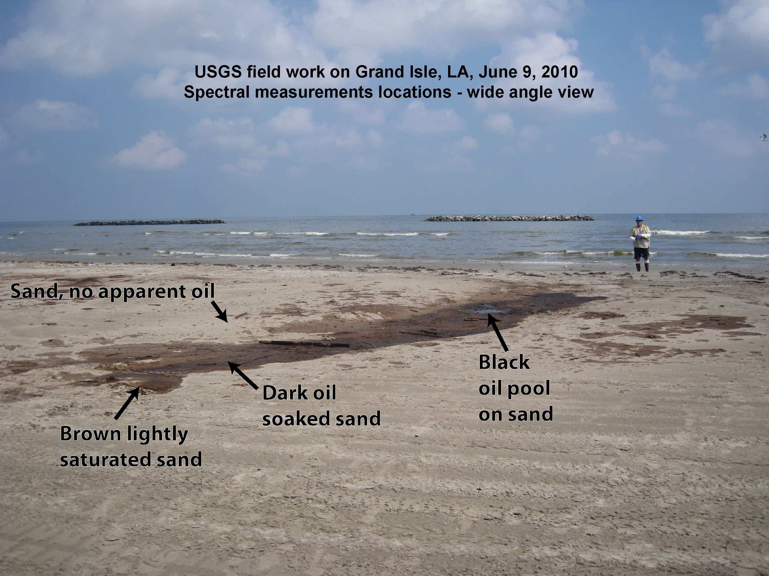 Sand GrndIsle2 no visibl oil sample photograph, USGS Spectral Library Version 7